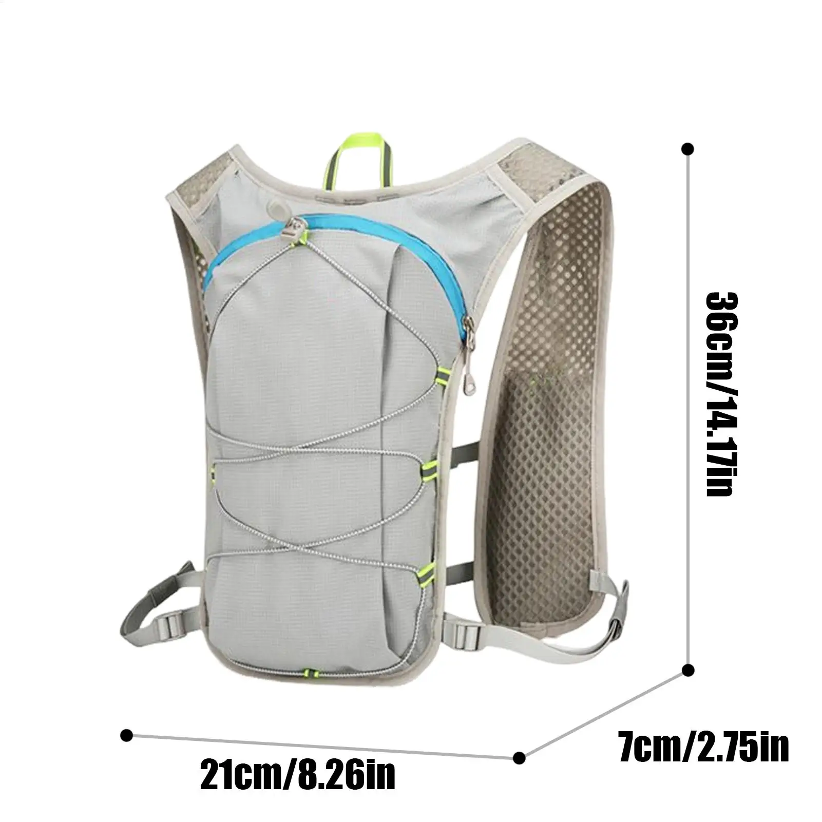 Water Backpack For Hiking Hydration Bag With 500ML Soft Bottle Adjustable Strap Reflective Bladder For Hunting Biking Skiing