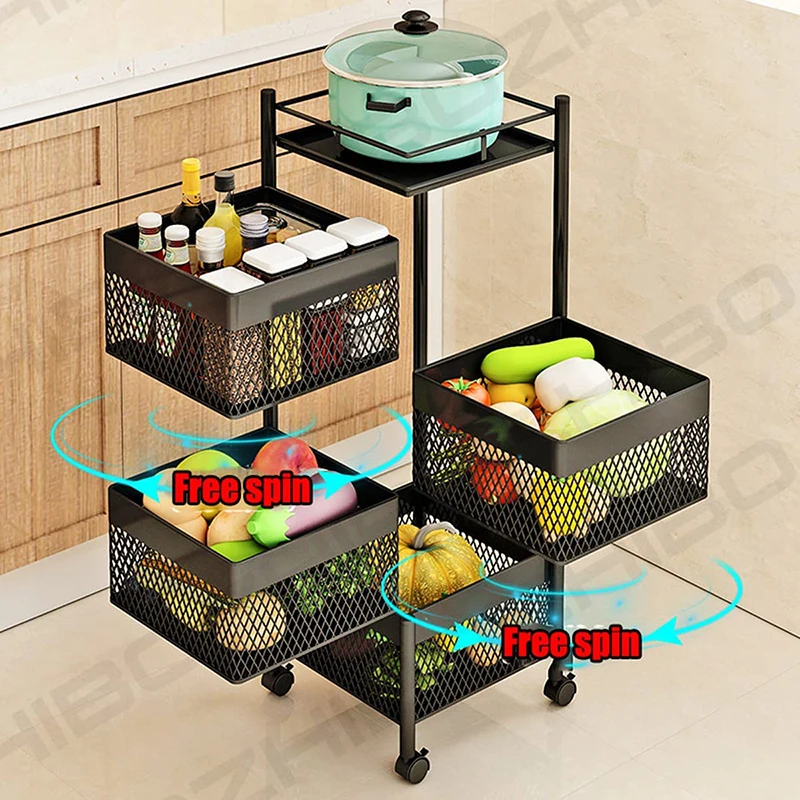 Estante giratorio para verduras, organizador multicapa para cocina, plato  redondo, cesta cilíndrica, almacenamiento, ahorro de espacio, Baño -  AliExpress