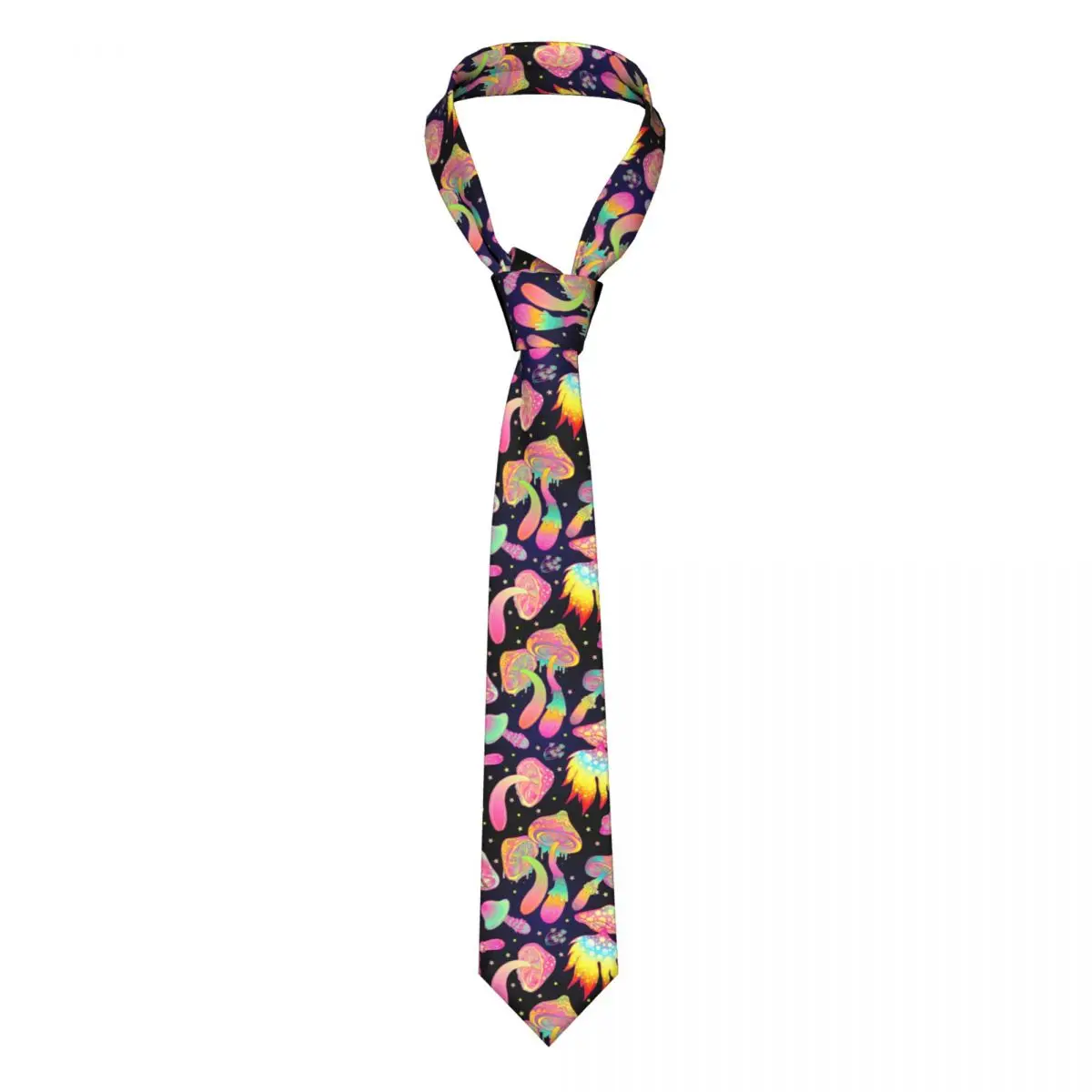 

Colorful Mushrooms Men Women Neckties Silk Polyester 8 cm Classic 60s Boho Neck Ties for Men Accessories Gravatas Office