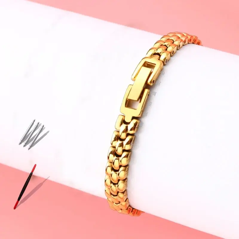 Elegant Ultra-Thin Ladies' Stainless Steel Watch Bracelet