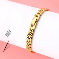 Elegant Ultra - Thin Ladies' Stainless Steel Watch Bracelet - 16mm (Gold - B)