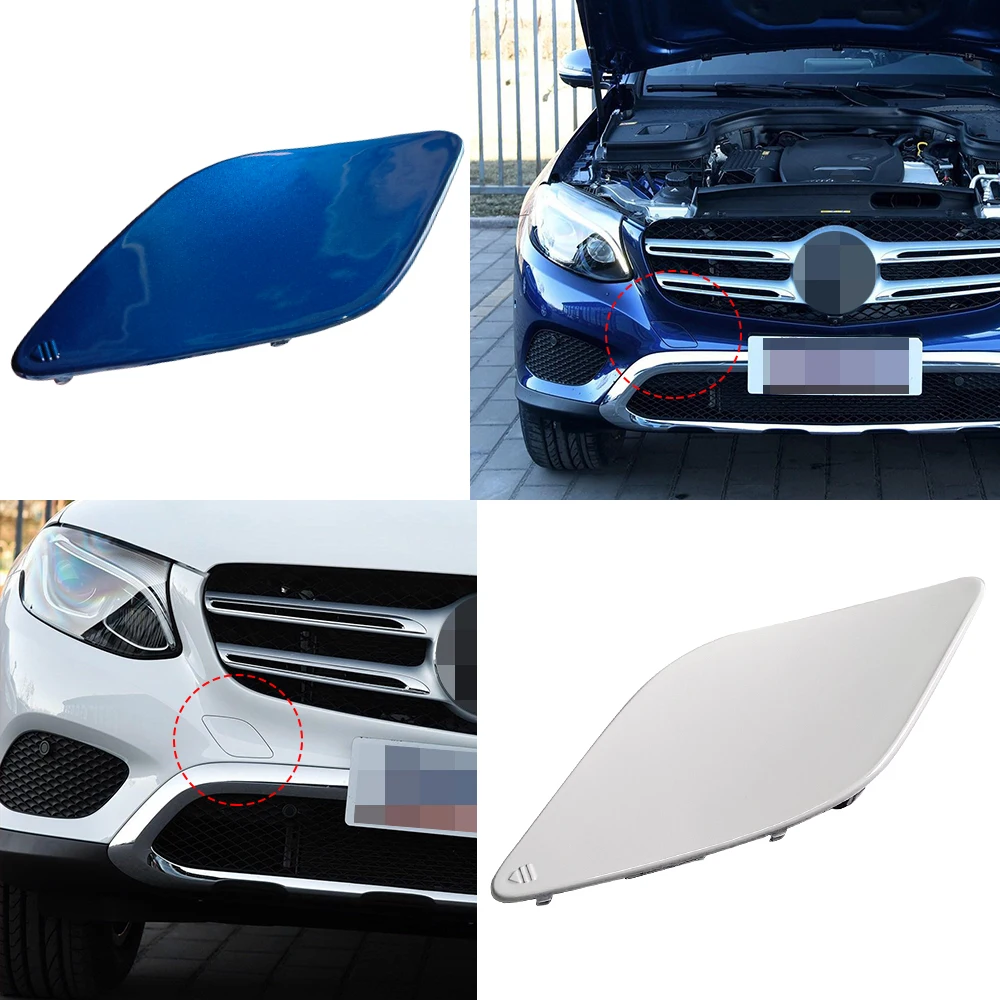 For Mercedes W253 Black Car Front Bumper Tow Hook Cover Cap Towing Eye Accessories For Benz GLC Class 2015- 2538850022