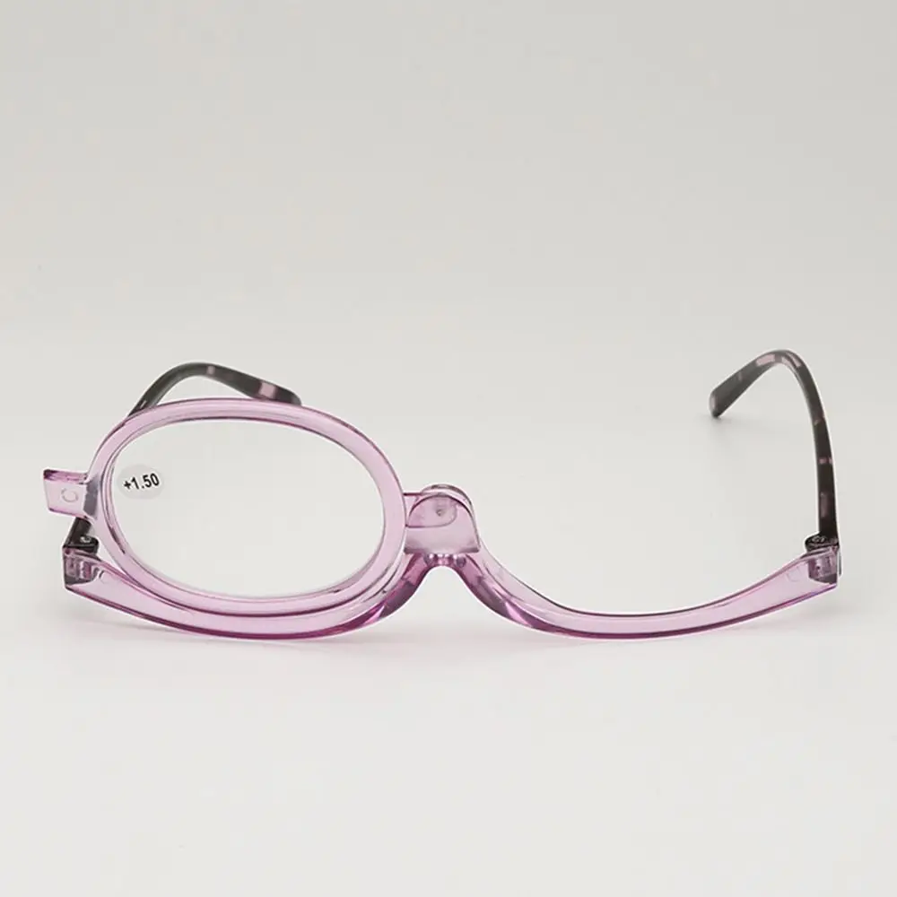 Magnifying Rotating makeup glasses Flip Down Lenses Colourful Frame Cosmetic Glasses +1.0~+4.0 Diopter Vision Care