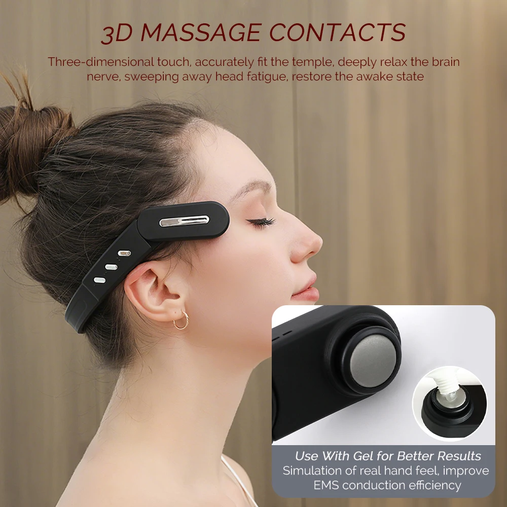 EMS Electric Head Massager 5 Gear Low Frequency Pulse Massage Relaxation Stress Sleep Aid Device Insomnia Head masajeador