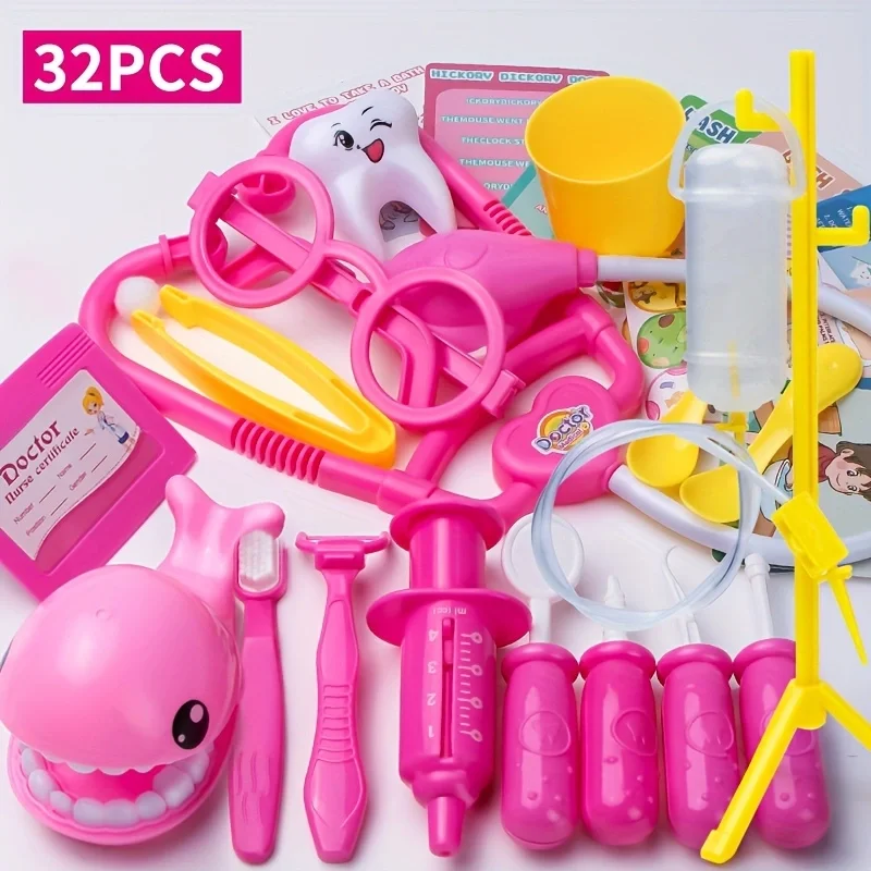 New！Doctor Play Set Doctor Toys for Kids Pretend Play Medical Tool Toy with Portable Suitcase Educational Toy Gift for Kids 2