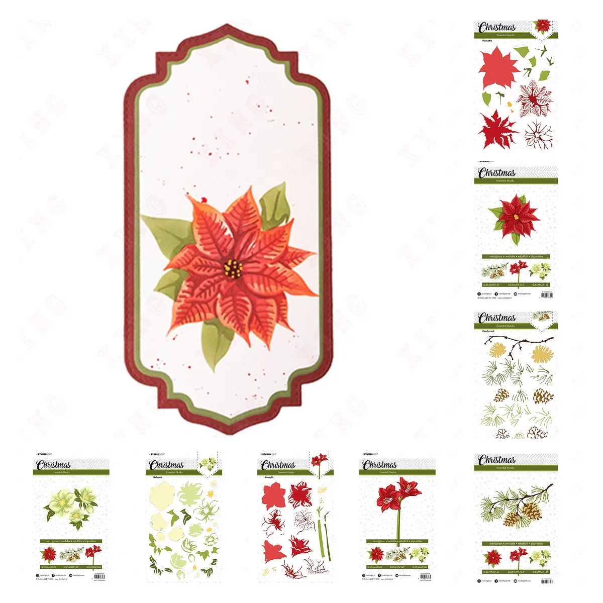 

Diy Layering Stencil Poinsettia Pine Branch Essentials Amaryllis Helleborus Metal Cutting Dies Scrapbook Deco Embossing Template