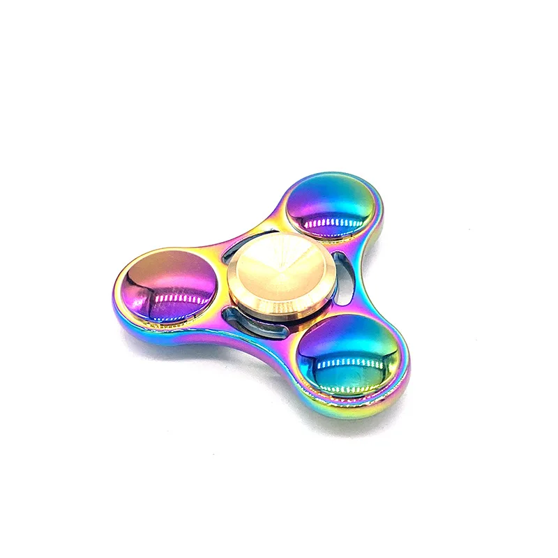 Rainbow Fidget Spinner Toys Metal UFO Small Handheld  Finger Spinners Gift for Kids Adults Spinning Top Focus Desk  Fingertip