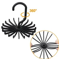 2pcs 360 ° Rotating 20-Claw Tie Rack Multifunctional Multi-Hanging Position Tie Rack 2