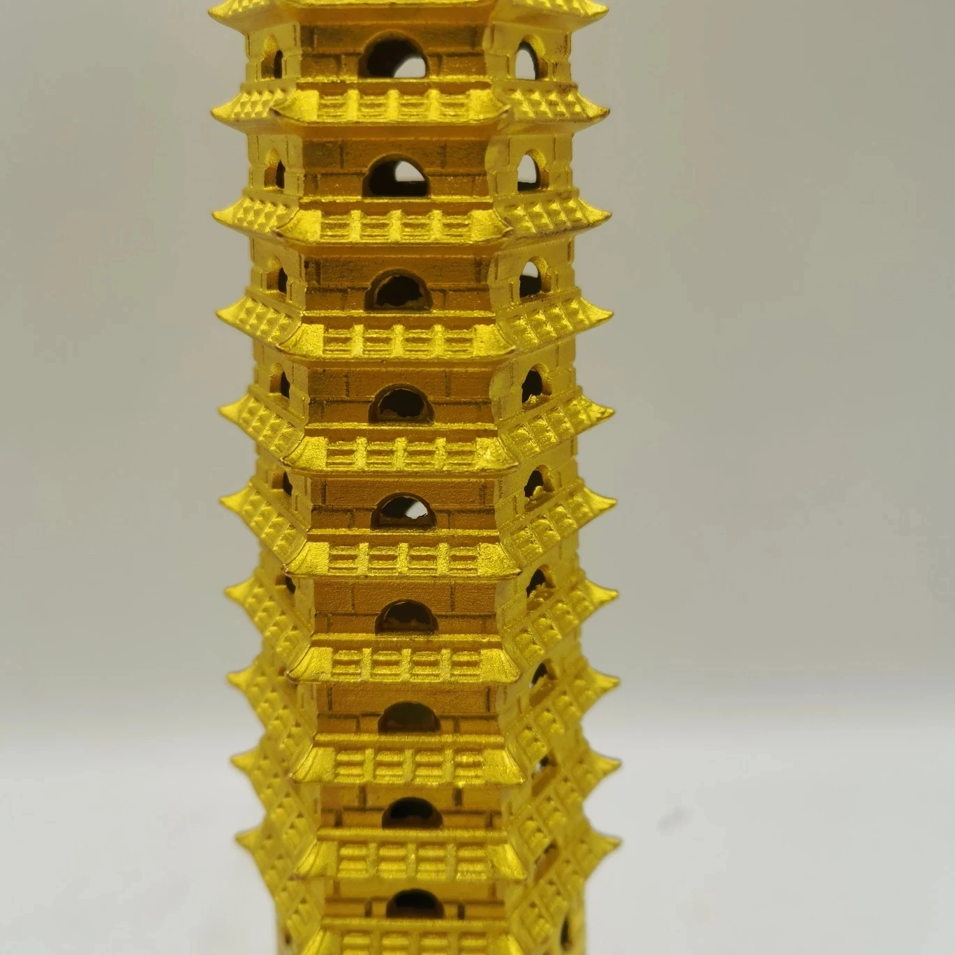 Antique bronze collection of 13 layers of high-grade pure copper Wenchang tower ornaments to help school to help the cause 3