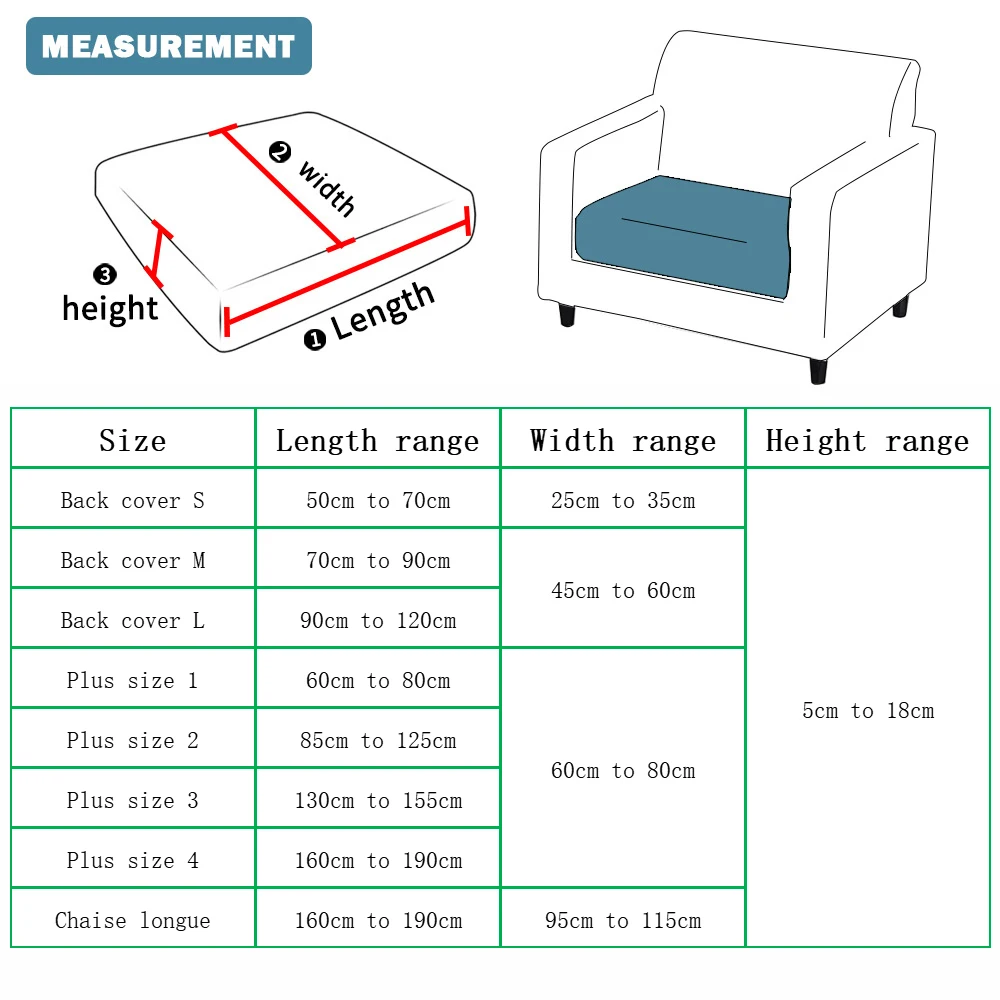 Sofa Seat Cushion Cover for Living Room Jacquard Thicken Stretch Removable Washable Sofa Cover Pets Kids Furniture Protector 2