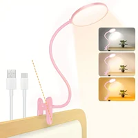 3.5in LED Clip Light Desk Lamp USB Rechargeable Cordless 1800mAh Battery 23 LEDs 3 Colors 3000K-6000K 10 Levels Dimmable Flexible Gooseneck Sturdy Clamp Wide Beam 120° High  130lm Eye Care Reading Light for Office Study Bedroom Dorm Workbench Studio 8