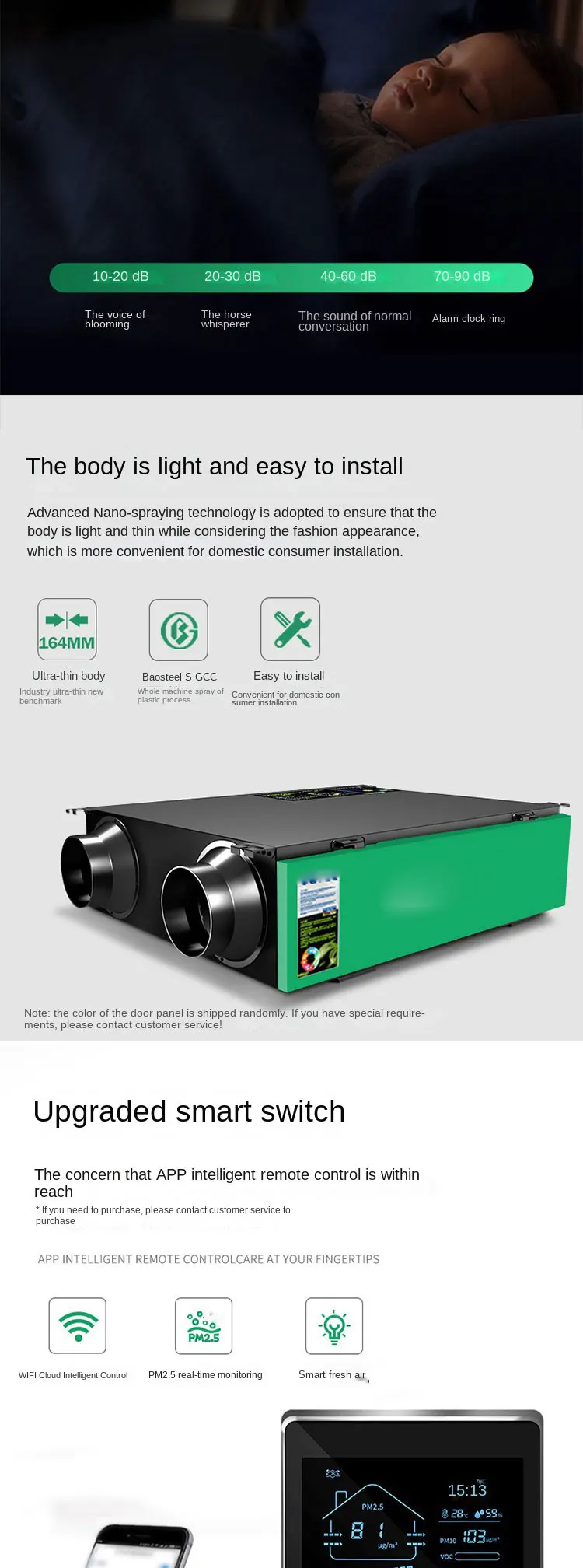 Sdf0fb7627418411097d562898c54704eK Full Heat Exchange Fresh Air System Household Commercial Ceiling Whole House Ventilator Silent Central Fresh Air Fan Mallzona