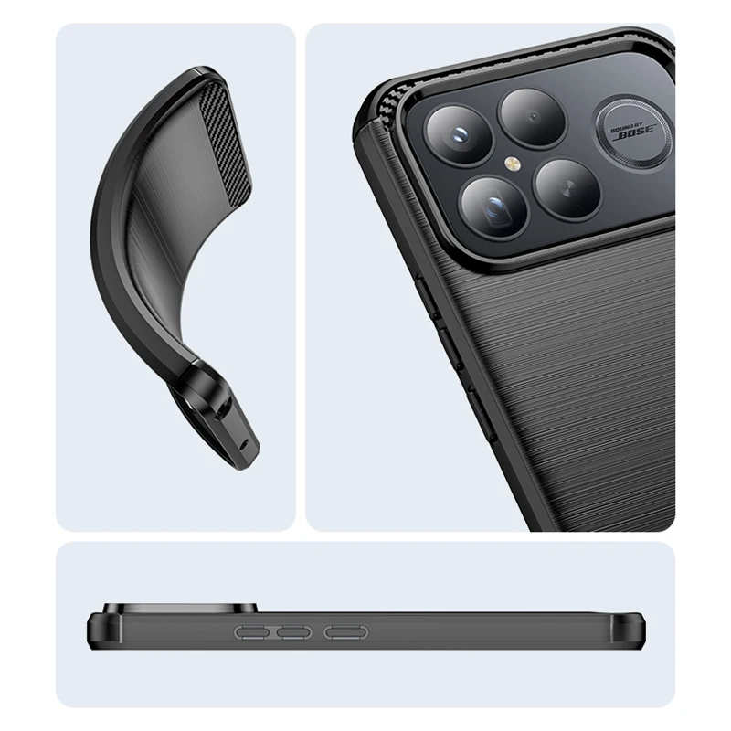 Shockproof Luxury Silicone Brushed TPU Phone Cover
