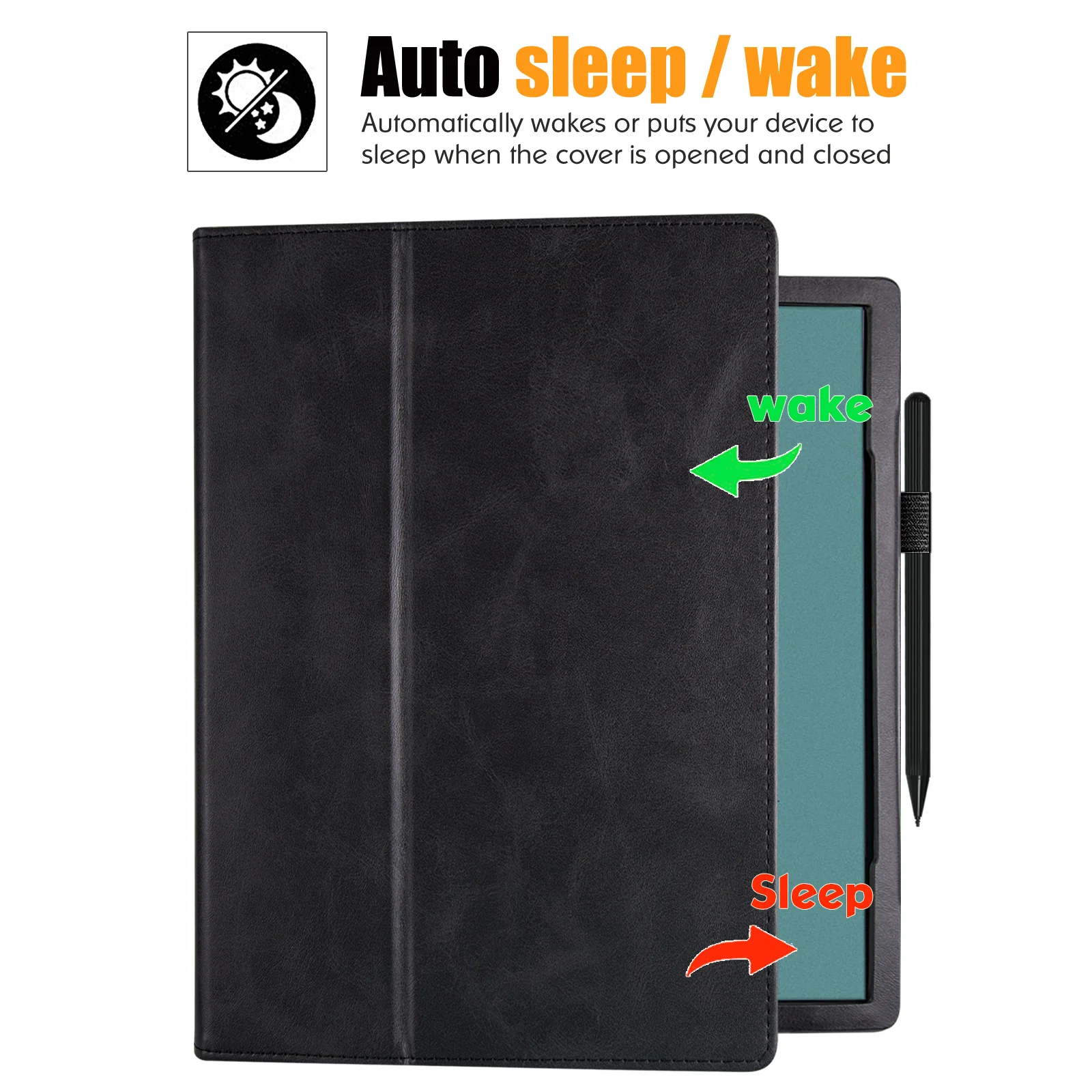 Estojo de Couro pu para Tablet Tampa com Sono Automático Wake Onyx Tab Ultra c Tab Ultra Epaper Novo Wake - Imagem 6