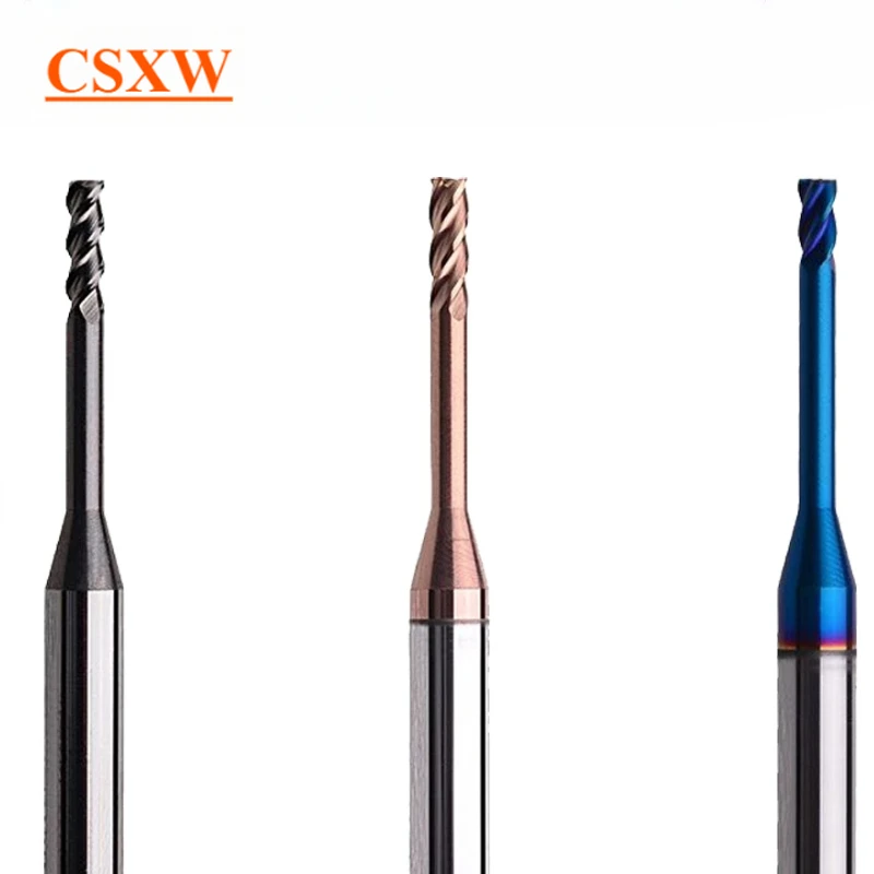 Fresa A Sfera Carburo Di Tungsteno Fresa A Sfera In Carburo Di Tungsteno 3.0 Mm - 2 Flauti, Gambo Extra Lungo 100mm Per Lavorazioni CNC Fresa 2 Flauti