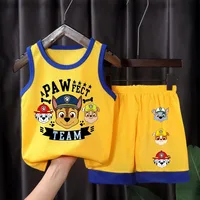 PAW Patrol – ensemble de vêtements de basket-ball pour garçons, gilet et short décontractés, costume deux pièces en maille respirante et confortable, tenues d'été pour enfants 5