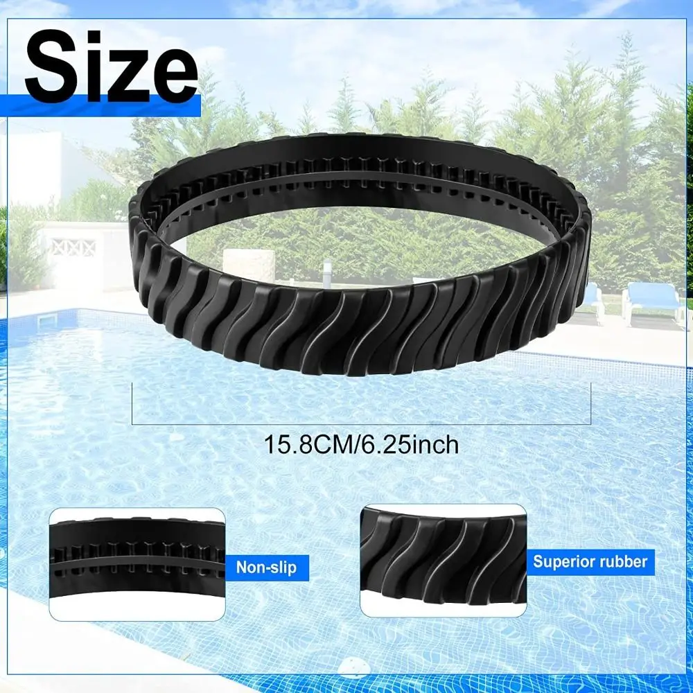 1/2pcs Summer For Zodiac MX8 MX6 Replace Equipment Tracks Tyres Wheel Pool Cleaner Supplies Swimming Clean Tires 4