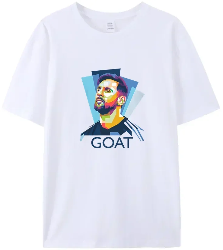 

Large T-shirt I like size 10 GOAT Messi black men's T-shirt women's pure cotton sports comfortable teeNO11