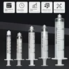 1/2/5/10pcs 3 5 10 20 30 50cc 100 200ml Plastic Syringe Luer Lock Syringe Screw Storage Crimp Industrial Dispensing Glue Tool 1