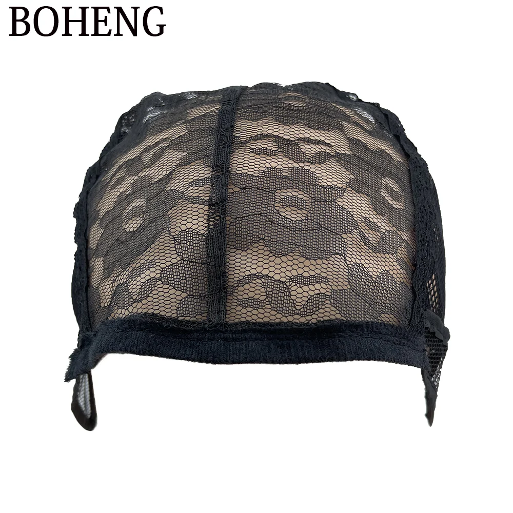 도매 조절 가능 통기성 레이스 프론트 가발 캡 메쉬 레이스 가발 캡 가발 제작용..