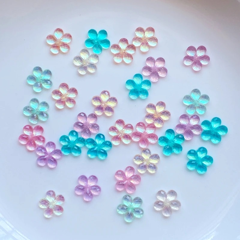 

200 шт./7 мм новые аксессуары для дизайна ногтей полимерные смешанные цветы с плоской задней стороной Кабошон Украшение для изготовления ювелирных изделий Аксессуары для волос