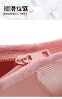 HOMEFISH 1 Pc Stand Cosmetic Bag for Women Clear Zipper Makeup Bag Travel Female Makeup Brush Holder Organizer Toiletry Bag 6