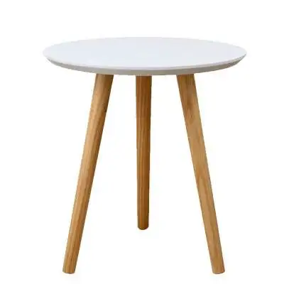 

Eco-Friendly Bamboo Round Mini Coffee Table three legs wood round table Side Table For Magazines