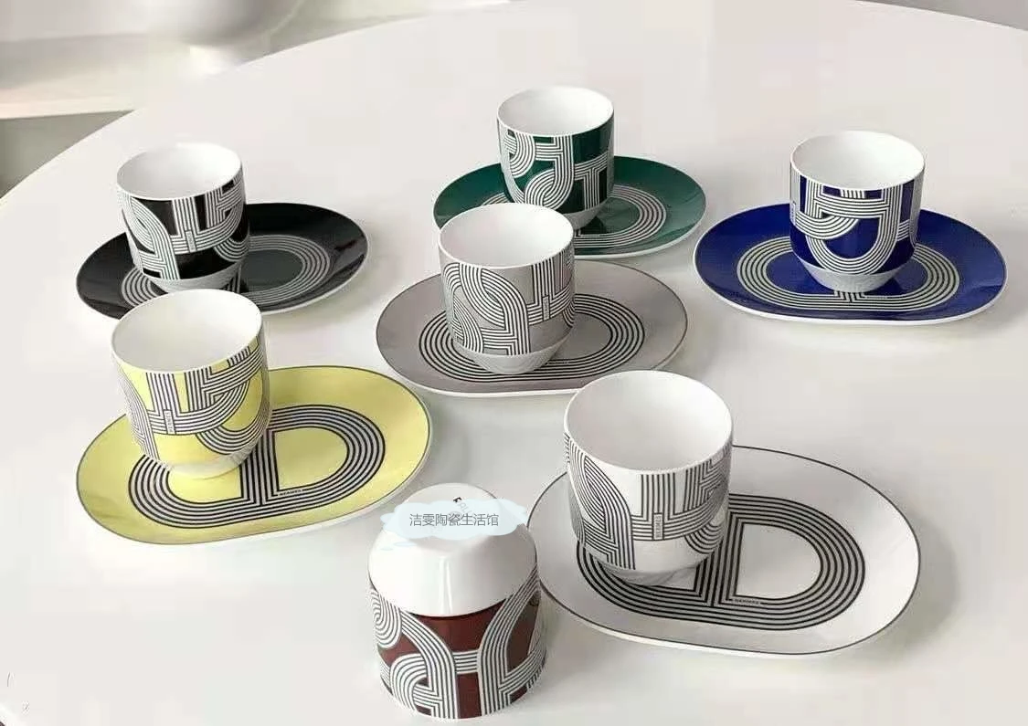 European runway cup and dish set single Mini Cup seven color mouth snack |