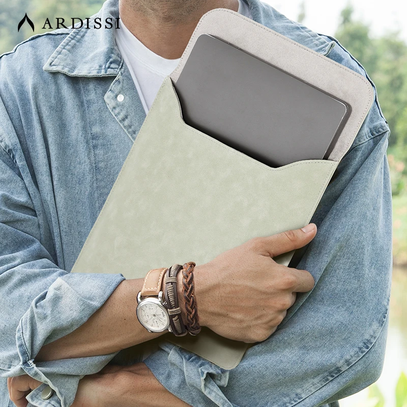 Computer Sleeve Case for ( MacBook Mac Book iPad ) Air M1 M2 13 14 15 6 16 Pro 12 9 11 Inch Cover Bag Pouch Matte Vegan Leather