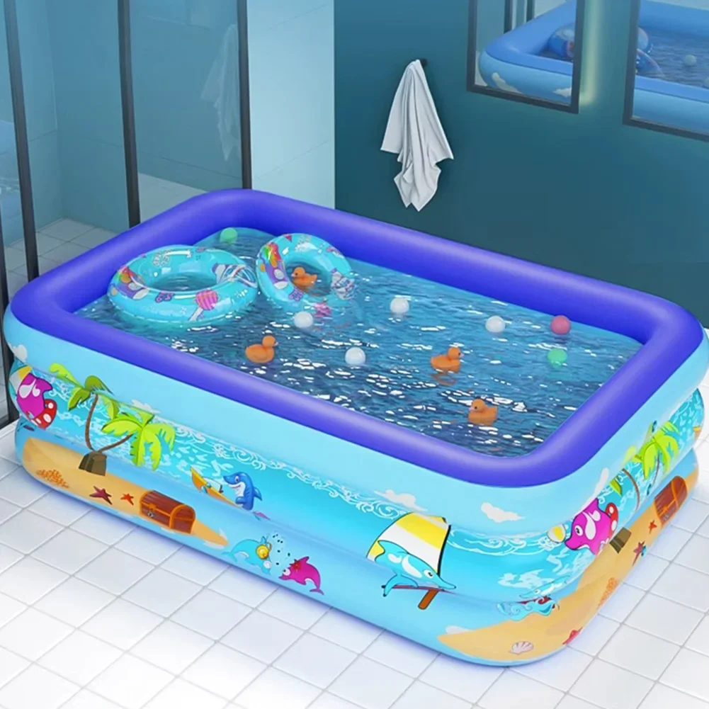 Inflatable Swimming Pool Indoor Outdoor PVC Swimming Pool Cartoon Pattern Thickening for Toddler Kids inflatable swimming pool