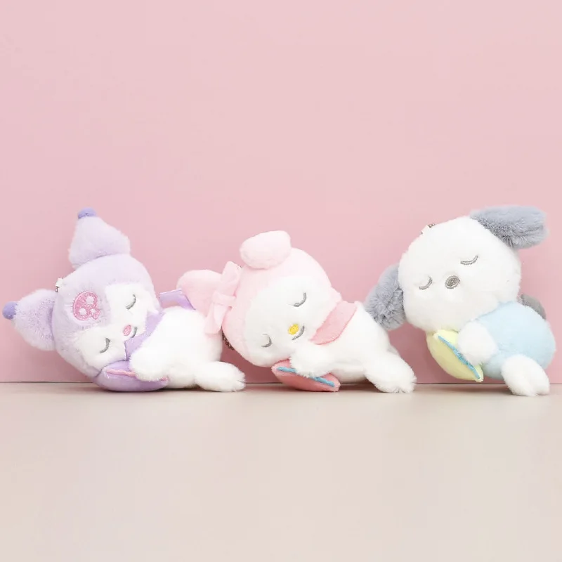 

Sanrio My Melody Kuromi Kawaii Pachacco Toy Anime Cartoon Plush Doll Car Bag Pendant Couple Children's Gift Cute Things for Girl