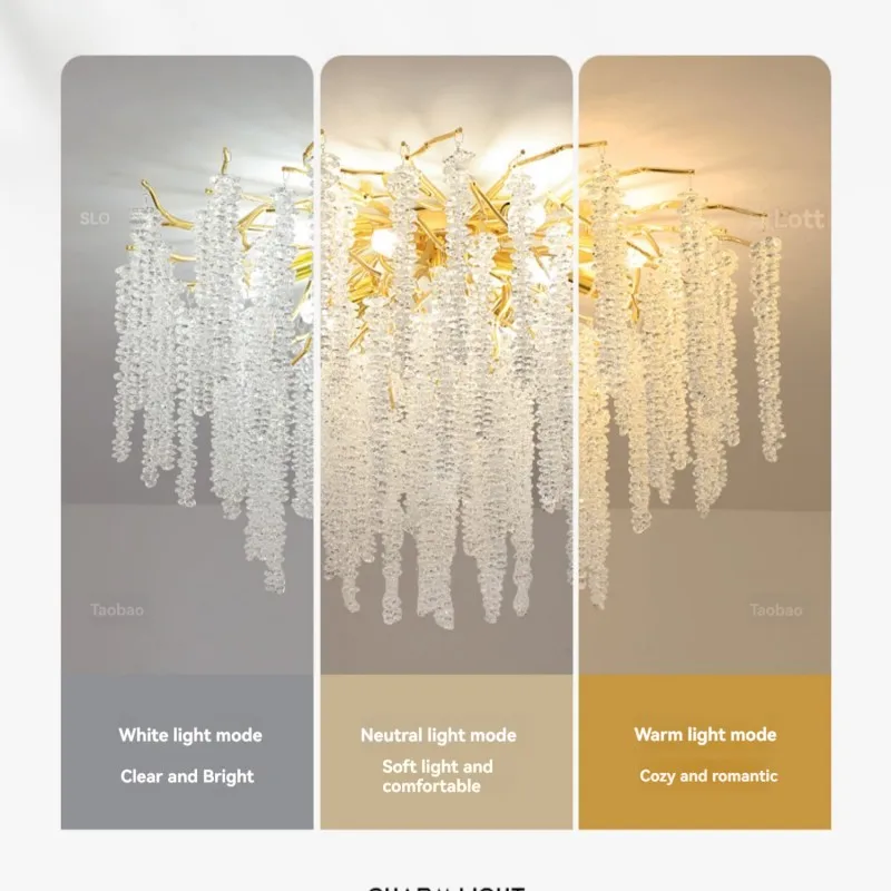 Chrome Round Crystal Led Ceiling Chandelier Light For Bedroom Living Room Dining Kitchen