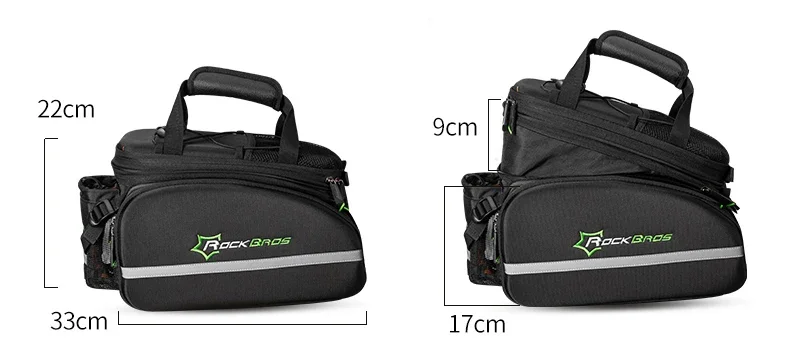 Description Picture 2 of itemROCKBROS Bike Bag 2 In 1 Travel Photography Sports Fitness Shoulder Bag PU Bicycle Trunk Rear Seat Storage Box Cycling Equipment