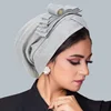 KepaHoo Beautiful Women Shiny Bowknot Beanies Muslin Ruffled Turban Hijab Headscarf Wrap Hair Cover Bonnet Cap Hat Headwear 3