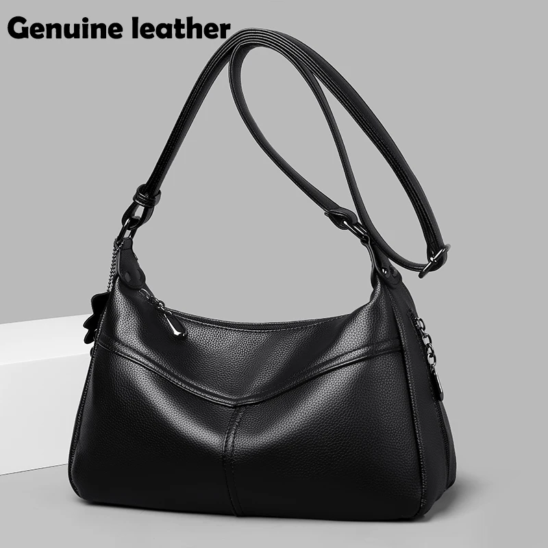 

High Quality Split Leather Shoulder Hand Bags for Women Ladies Crossbady Female Bag Brand Totes Luxury Designer Handbag Sac Main