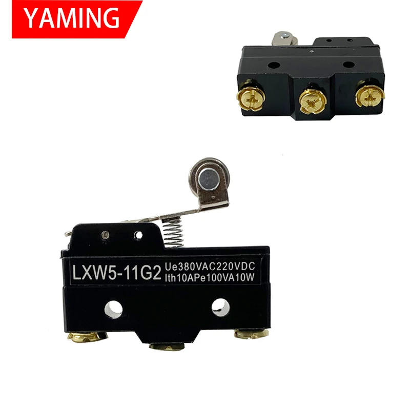 12-Pack Micro Limit Switch With Short Hinge Lever, Momentary Snap-in