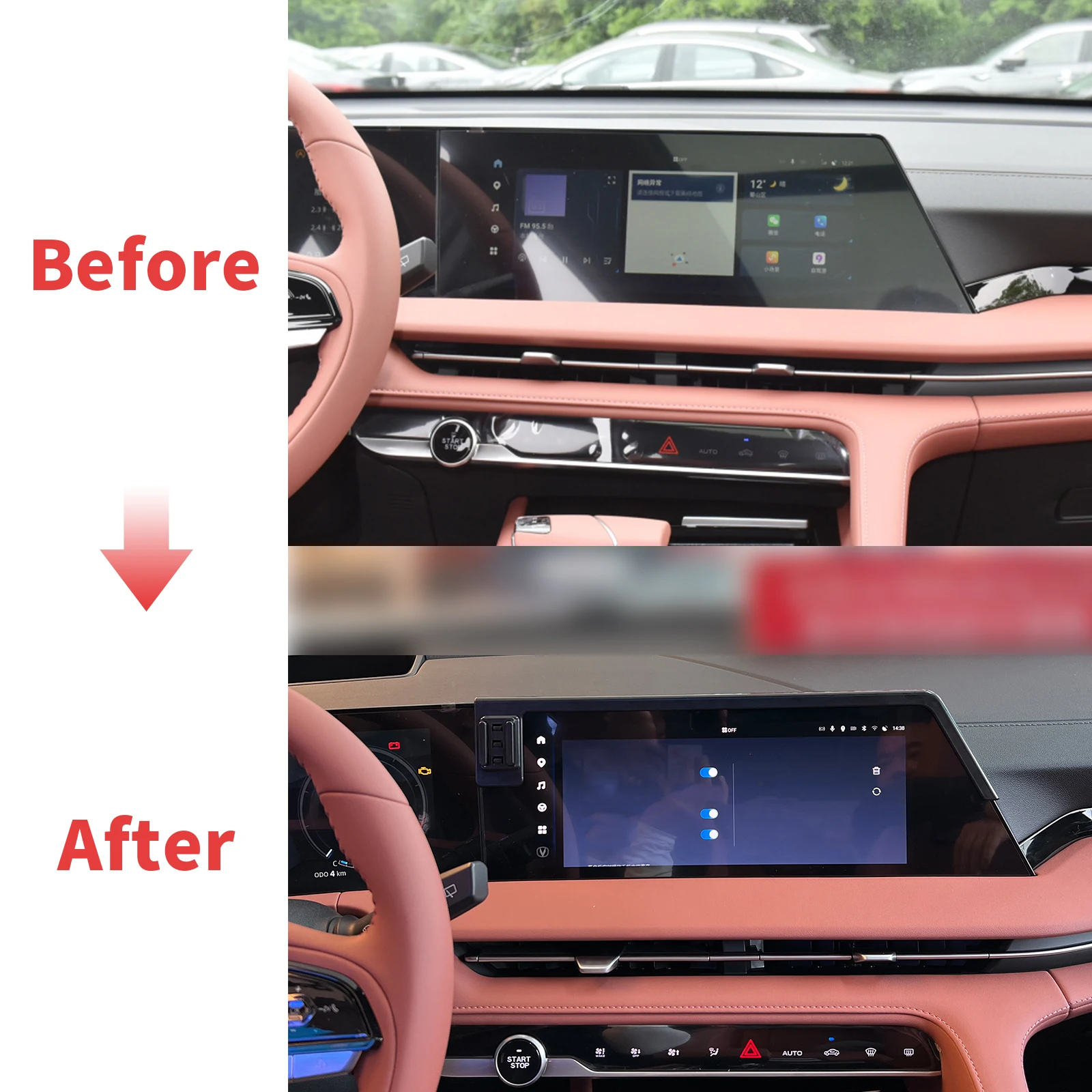 Changan CS75 PLUS 2022 2023 2024 차량용 전화 홀더 화면 고정 탐색 브래킷 기본 무선 충전