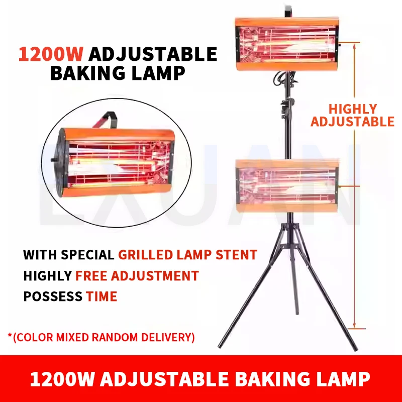 Paint Curing Lamp Shortwave Car Infrared Lamp Electric Heater Car Paint Drying Garage Bodyshop 220V Baking Room