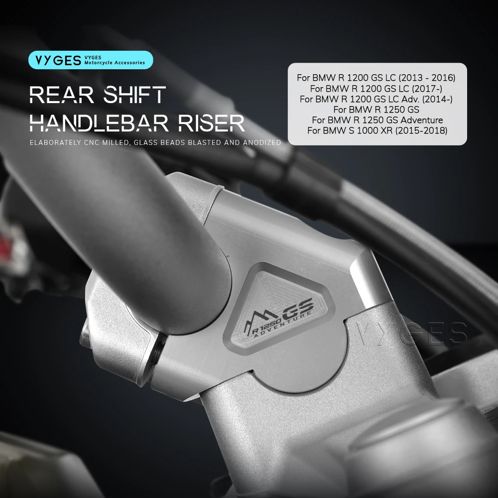 For BMW R1250GS R 1250 GS R1200GS LC Adventure ADV Handlebar Riser 32MM Drag Handle Bar Clamp Extend Adapter S1000XR 2015-2018