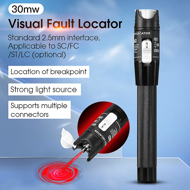 Comptyco – Stylo Laser Pour Testeur De Câbles De Fiber Optique Ftth,  1/10/20/30/50mw, Localisateur De Défauts Visuels Sc/fc/st, Interface De  2.5mm Vfl, Portée De 5 À 50km - Fibre Optique Équipement - AliExpress