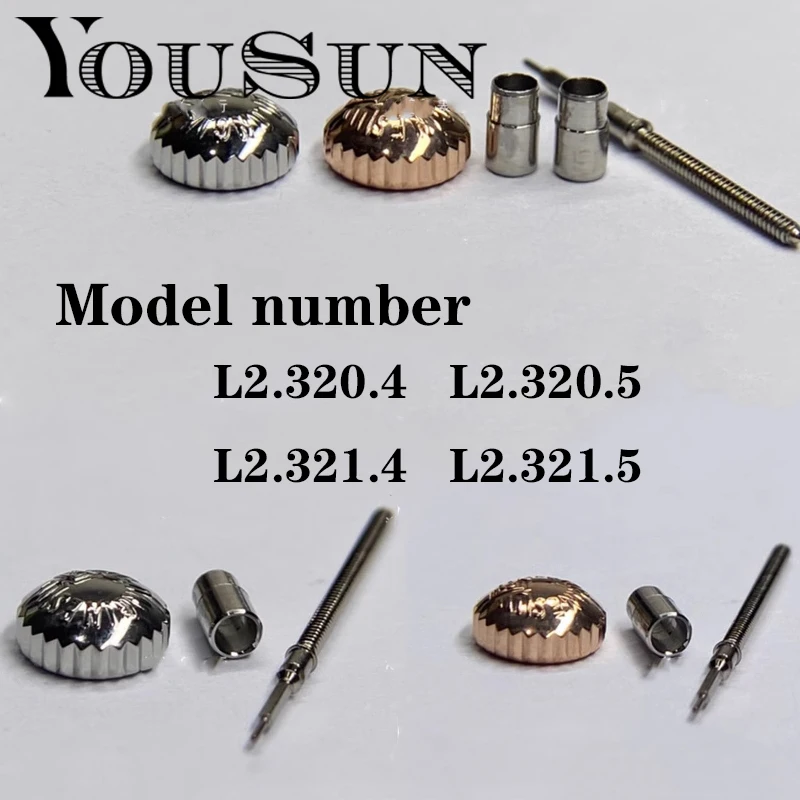 Per Longines Record L2.321 L2.320 Accessori Per La Maniglia Della Corona Della Testa Dell'Orologio