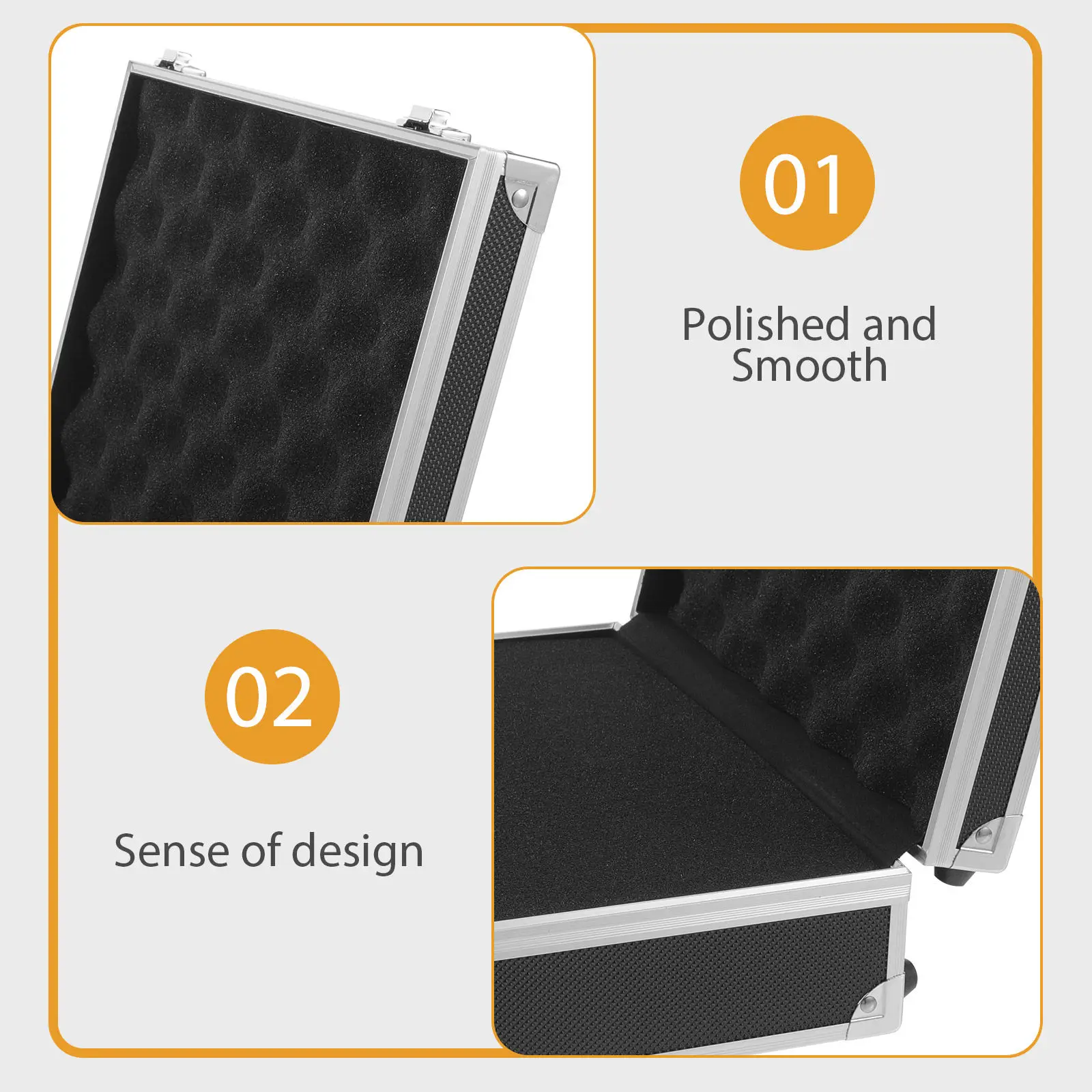 알루미늄 합금 휴대용 공구함, 서류, 기기, 하드웨어 보관용 고강도 케이스, 스폰지 안감이 있는 남성용 서류 가방