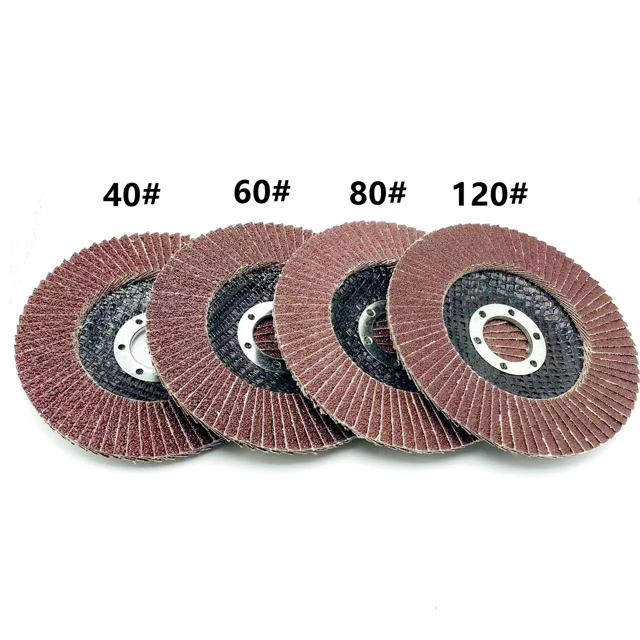 20x Flap Discs 115mm | 40 60 80 120 Grit | Zirconium Oxide Grinding Wheels | 4.5 Inch Sanding Discs