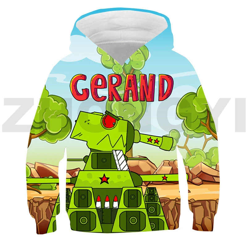 Hot Game 3D Anime World Of Tanks Felpa Con Cappuccio Adolescente Streetwear Bambini Pullover Oversize War Thunder Felpa Bambini Gerand Tanks