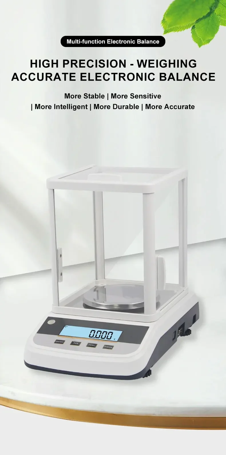 Lab Precision Analytical Balance Double-screen Display Precision Scale Jewelry D