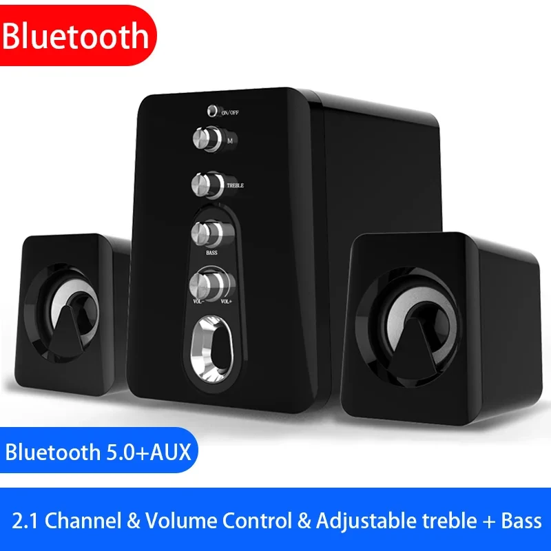 Computer Speakers Home Theater System - PC Bass Subwoofer Bluetooth Speaker Music Surround For Boombox Desktop Laptop