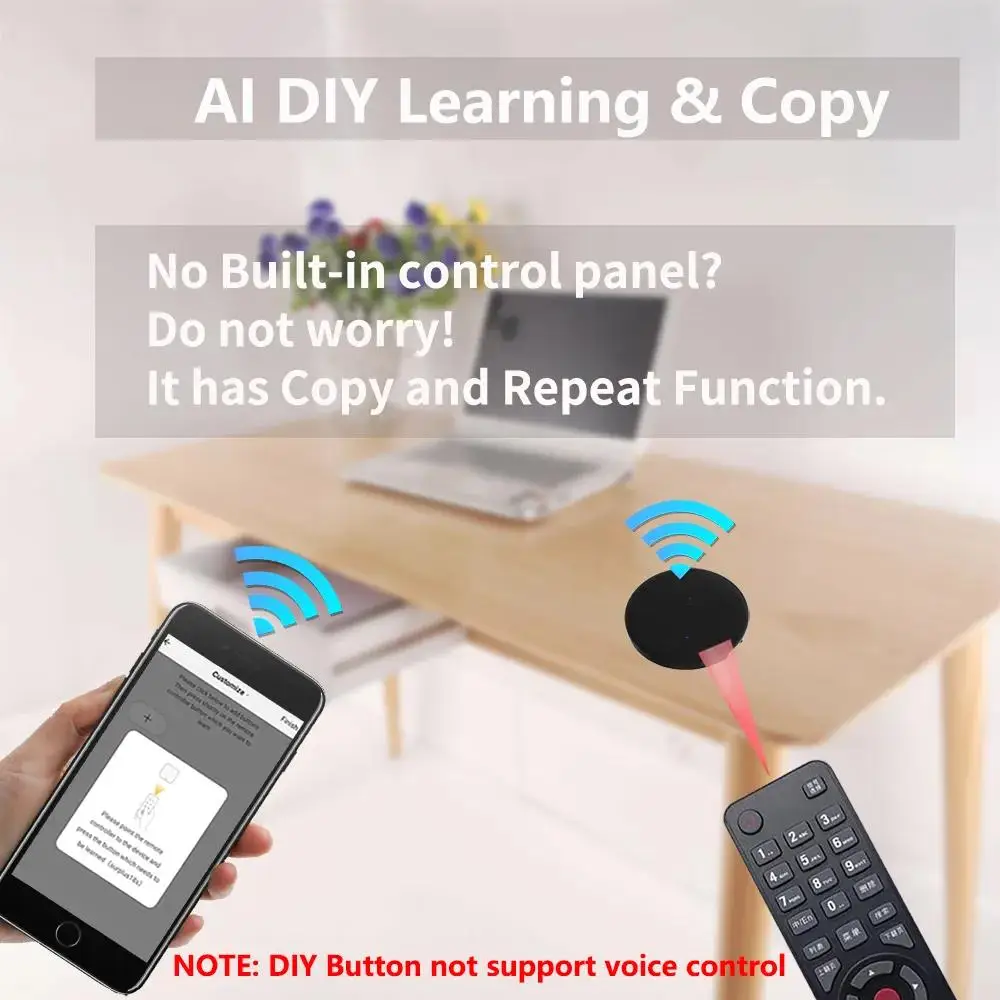 Tuya WiFi Universal IR Remote Controller Intelligent Switch for TV Air Conditioner Voice Control Alexa Google Smart Home Alice smart switch smart universal remote control smart ir remote control bluetooth voice remote control