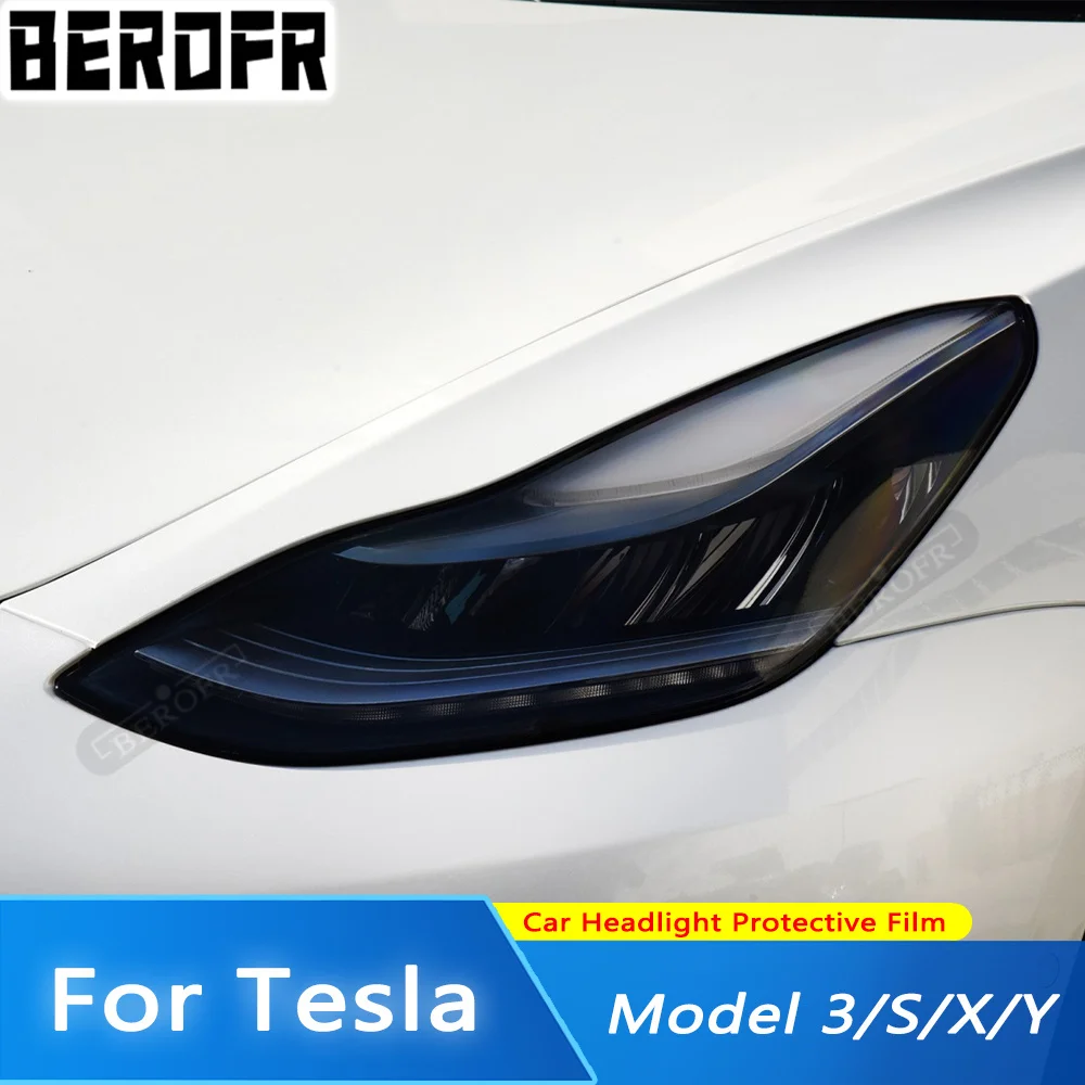

2 шт., защитная пленка для автомобильных фар Tesla Model 3 X Y S