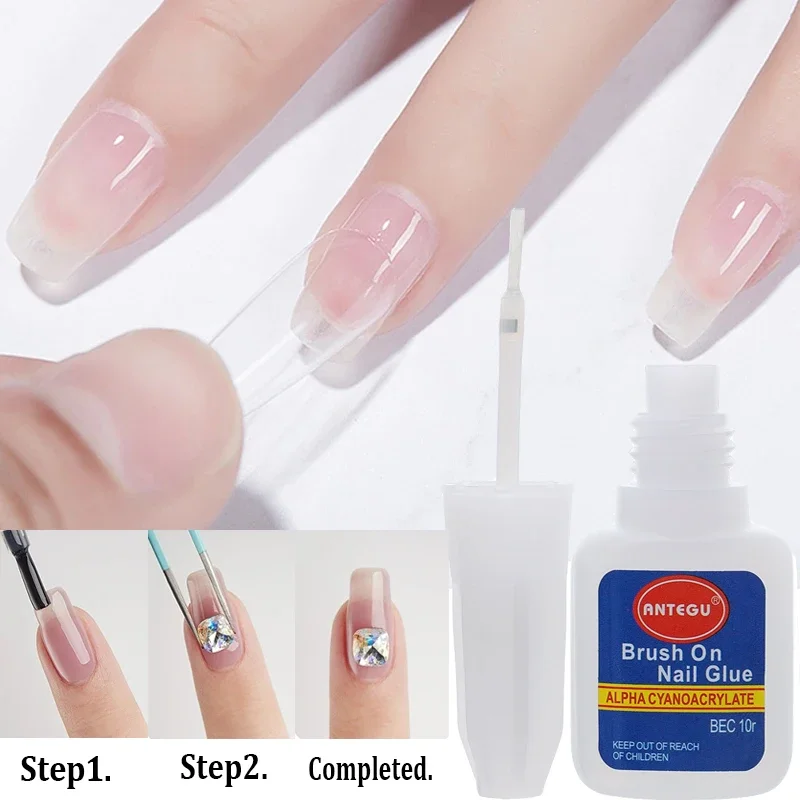 Colle à ongles acrylique à séchage rapide, colle professionnelle pour faux ongles, adhésif biscuits pour le bain, 2 ml, 10ml, N64.Tips