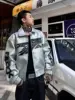 Autumn Winter Punk Coat Embroidery Motorcycle Suit PU Leather Jacket Men's High Street Retro Niche Silhouette Heavyweight Jacket 3